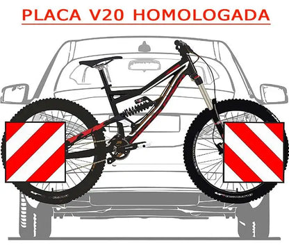 Piastra flessibile in ABS V20. Portabici speciale e carico in uscita. 50 x 50 cm APPROVATO. con protezione anti-graffio.