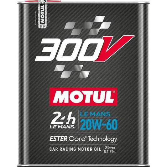 MOTUL 300V LE MANS 20W-60 
 Olio motore per auto da corsa 
 Tecnologia Core ESTER ® 
 Contenitore da 2 litri