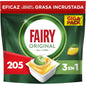 Fairy Original Capsule per Lavastoviglie All-in-One, Limone, 205 Capsule, Efficace Anche su Grassi Secchi