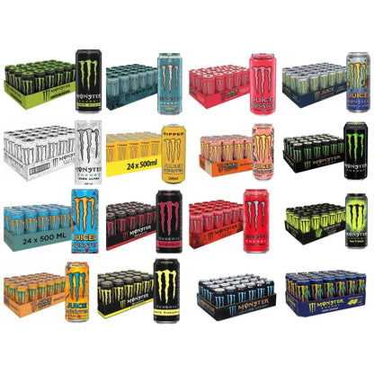 Monster Energy originale di Spagna, tanti modelli, bevanda energetica gusto nazionale, alta qualità, 8 o 24 lattine (verde, blu, bianco, UltraFiesta, Mango, Bad Apple, Assault Gold, Lewis Hamilton, Ultra Paradise). Visita il