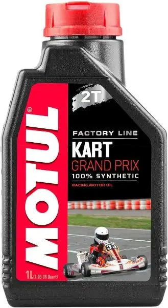 MOTUL CART GRANDE PREMIO 2T 
 Lubrificante speciale per Kart 23.000 giri/min 
 Motori da competizione a 2 tempi, lubrificazione a miscela 
 100% Sintetico - Esteri 
 Contenitore da 1 litro.