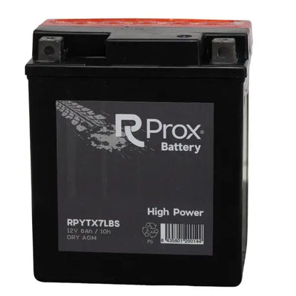 Batteria per Moto YTX7L-BS AGM Alta Potenza 12V 6Ah 100Amp. Massima Potenza di Avviamento. Batteria RC Prox Prodotta in Europa.