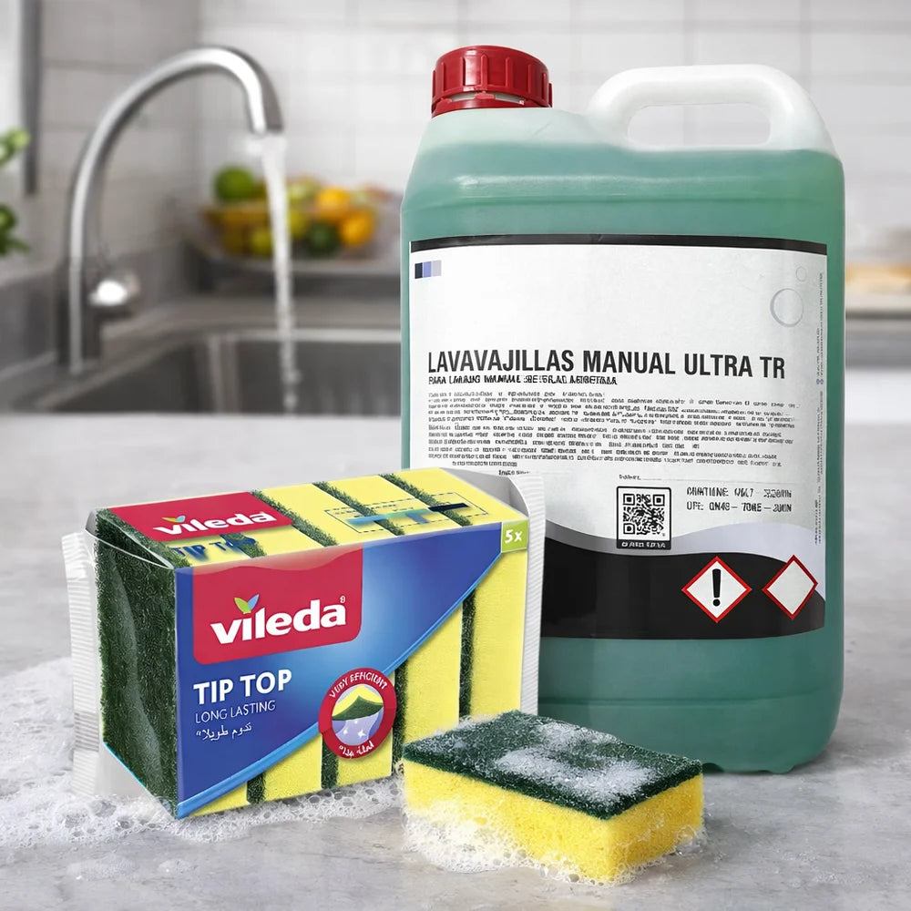 Ultra TR Detergente per Lavastoviglie Potere Sgrassante, Uso Professionale e Domestico 5 Litri + Regalo