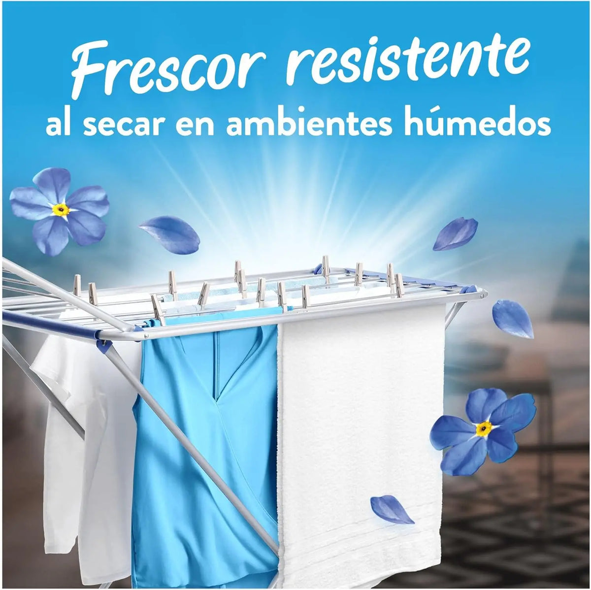 Lenor Freschezza Alpina o Freschezza Fiori Selvatici Resistente all'Essiccazione in Ambienti Umidi o Sole Intenso 8x700ml