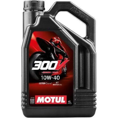 MOTUL 300V 10W40 4T FACTORY LINE ROAD Lubrificante per motore. Special 4T sviluppato per prototipi e motociclette da serie ad alte prestazioni. 
 Contenitore da 4 litri.
