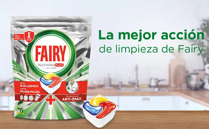 Fairy Original All in One - Confezione da 5 Sacchetti da 56 Capsule per Lavastoviglie (280 Capsule) - Rimuove Grasso e Secchezza, Detergente con Profumo Fresco e Pulito