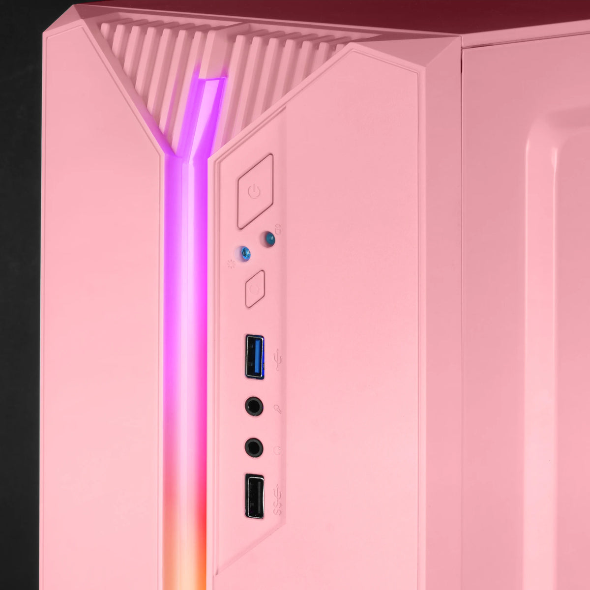 Mars Gaming MC-S1, custodia compatta per PC da gioco Micro-ATX, 12 modalità ARGB anteriore, finestrino laterale, supporto raffreddamento liquido, ventola FRGB, scatola ARGB nera, bianca o rosa