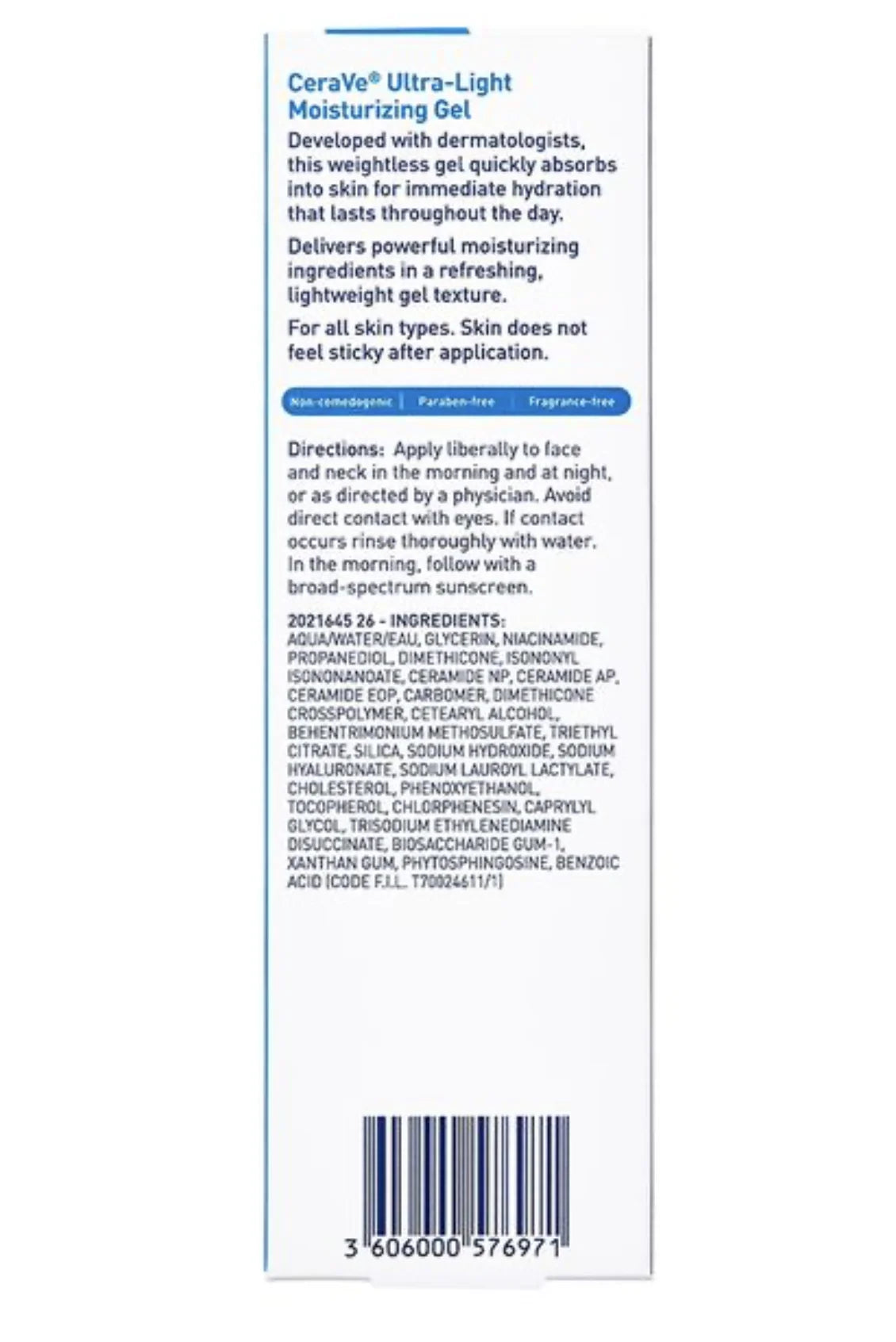 GEL IDRATANTE CERAVE ULTRA-LIGHT 52 ML