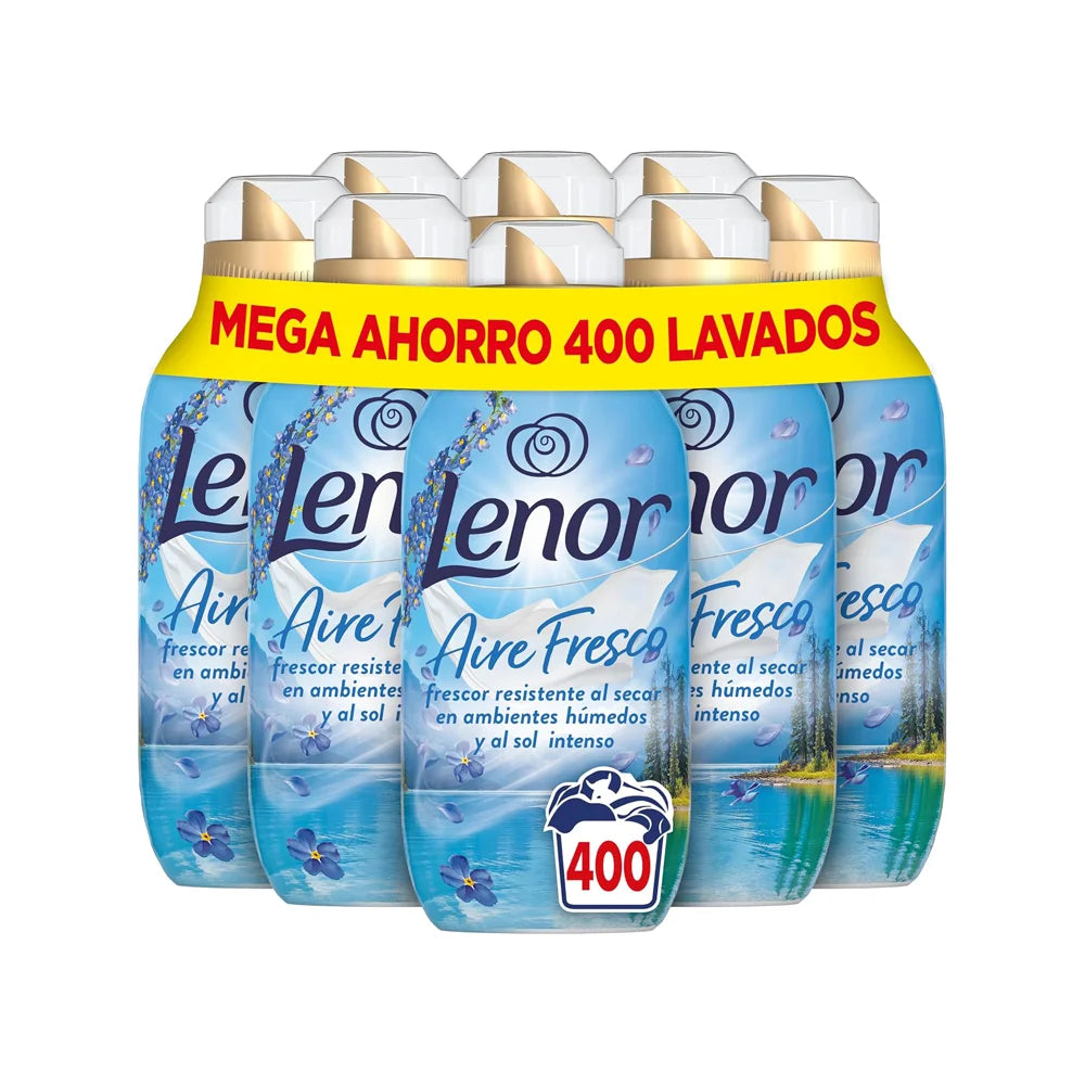 Lenor Freschezza Alpina o Freschezza Fiori Selvatici Resistente all'Essiccazione in Ambienti Umidi o Sole Intenso 8x700ml