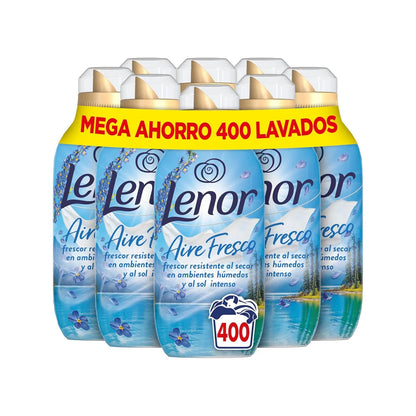 Lenor Freschezza Alpina o Freschezza Fiori Selvatici Resistente all'Essiccazione in Ambienti Umidi o Sole Intenso 8x700ml