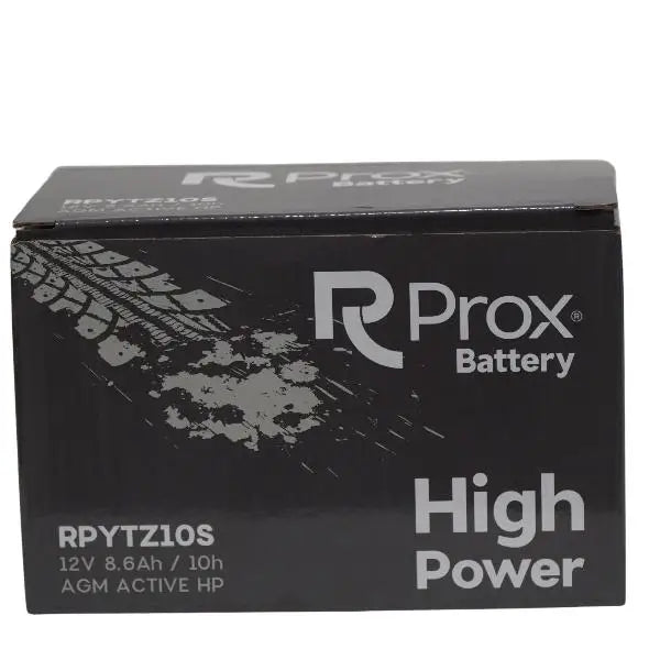 YTZ10S AGM Batteria per Moto ad Alta Potenza 12V 8,6Ah 190Amp. Massima Potenza di Avviamento. Batteria RC Prox Prodotta in Europa.
