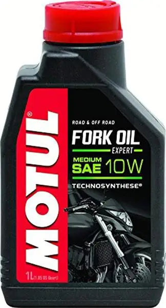 MOTUL FORK OIL EXPERT MEDIUM 10W 
 Fluido idraulico per tutti i tipi di forche telescopiche. 
 Tecnosintesi ® 
 Medio 
 Contenitore da 1 litro