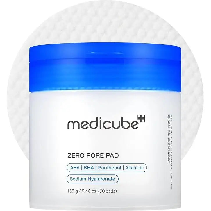 medicube Zero Pore Pad 2.0 | Dischetti Esfolianti con AHA, BHA e Centella Asiatica | Riduce i Punti Neri del 44,9%, il Sebo del 30,5% e i Pori | Doppia Texture | Tutti i Tipi di Pelle | Cosmetici Coreani | 70 pz