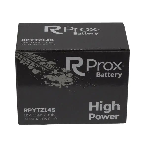 YTZ14S AGM Batteria per Moto ad Alta Potenza 12V 11,2Ah 230Amp. Massima Potenza di Avviamento. Batteria RC Prox Prodotta in Europa.