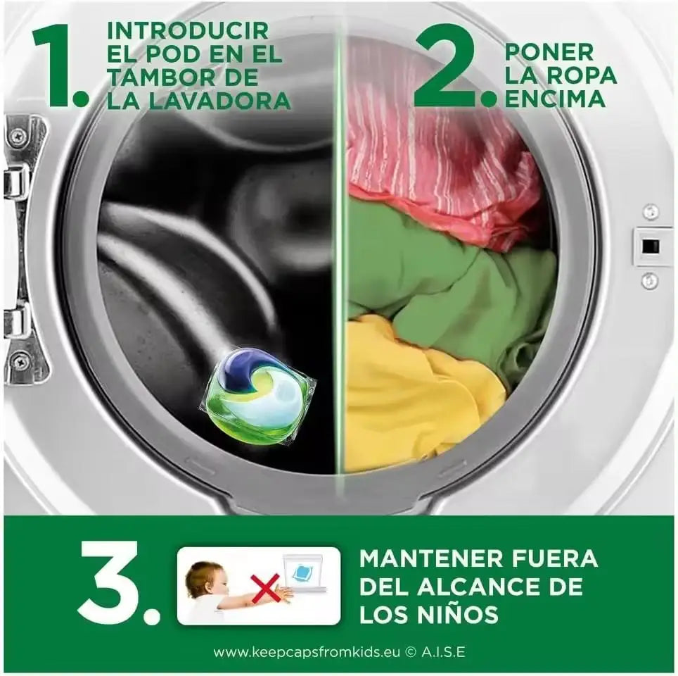 Detersivo liquido Ariel All-in-1 Pods – Confezione da 3 da 26+9 (Totale 105 capsule x 35 g = 1995 grammi) |   Pulizia profonda, dosaggio facile, per lavatrice