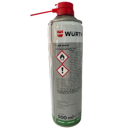 Grassa Liquida Universale HHS 2000 ST 500ml Würth - Lubrificante Adesivo, Olio Sintetico, Alta Adesione - Resistente ad alte pressioni e temperature - Lubrifica, protegge e previene la corrosione, privo di siliconi, resine e