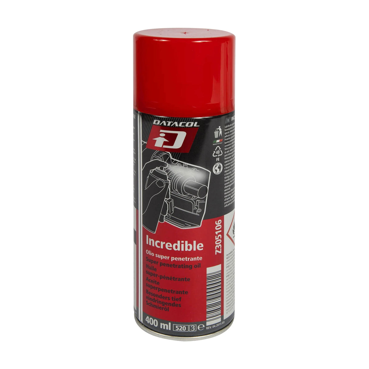 Incredibile Spray Penetrante Professionale DATACOL 400ml – Lubrificante per Viti Arrugginite e Parti Bloccate - 5 in 1
