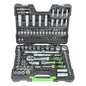 JBM 54036 Valigetta per utensili da 113 pezzi con bussole a 12 lati zincate da 1/4" e 1/2"