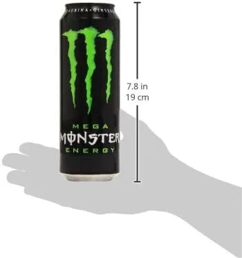 Monster Mega Green - Confezione da 12 lattine da 558 ml - Bevanda energetica rinfrescante