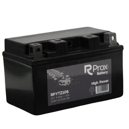 YTZ10S AGM Batteria per Moto ad Alta Potenza 12V 8,6Ah 190Amp. Massima Potenza di Avviamento. Batteria RC Prox Prodotta in Europa.