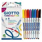 Giotto turbo glitter confezione da 8 pennarelli - punta fine 2,8 mm - inchiostro a base acqua - lavabile - colori assortiti
