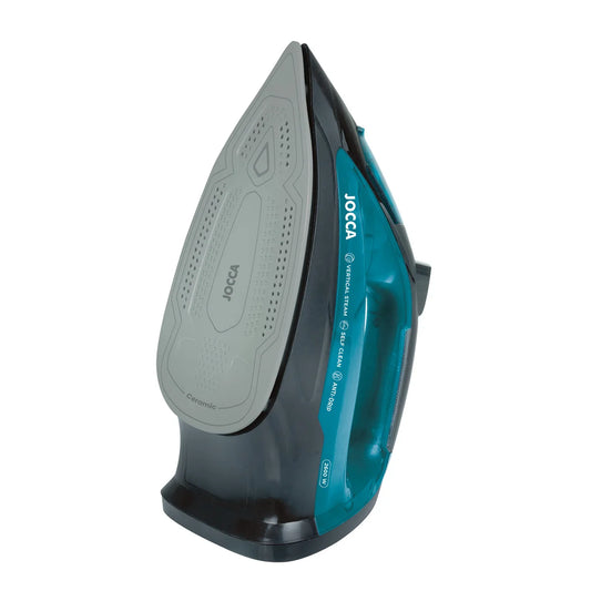 Ferro da stiro a vapore Jocca 2600W con piastra in ceramica, potente getto di vapore e sistema anticalcare per una stiratura rapida