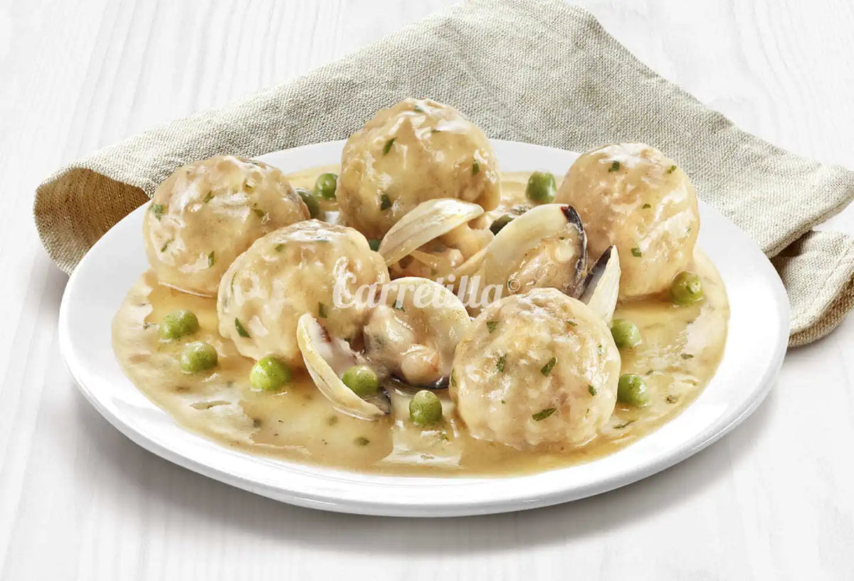 Freccia per polpette Merluza con palpebre 10 UNITÀ da 320 GR (senza glutine, senza zuccheri aggiunti e senza conservanti)