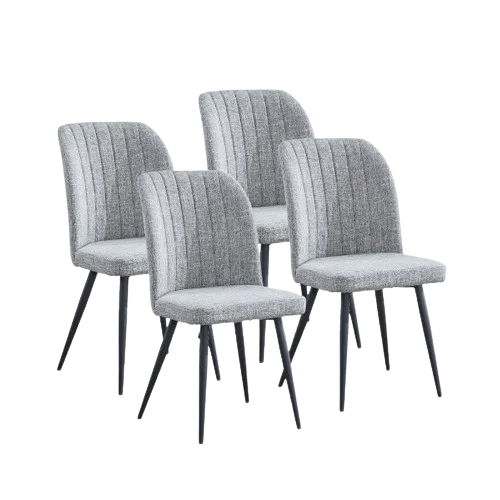 Set di 4 sedie modello Rory. Disponibile in vari colori