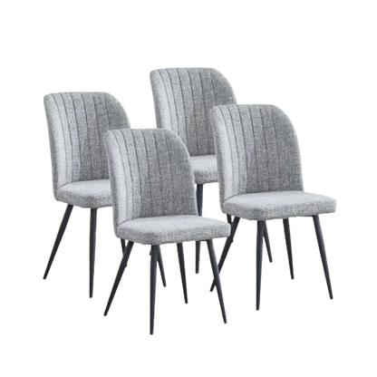 Set di 4 sedie modello Rory. Disponibile in vari colori