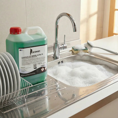 Ultra TR Detergente per Lavastoviglie Potere Sgrassante, Uso Professionale e Domestico 5 Litri + Regalo