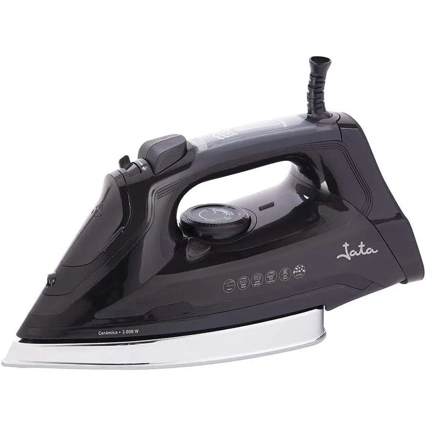 JATA PL622C Ferro da Stiro a Vapore 3000W – Piastra in Ceramica – Potenziamento Vapore 220g – Vapore Continuo 50g/min – Vapore Verticale – Anticalcare e Antigoccia