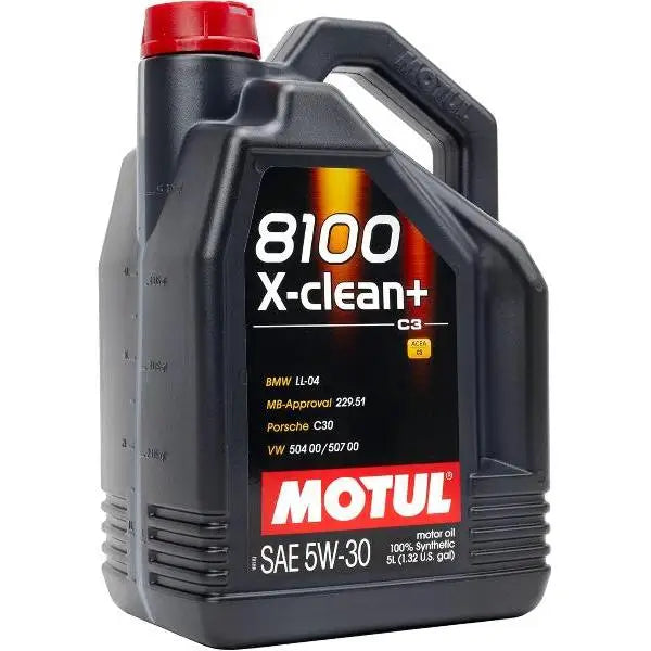 MOTUL 8100 X-CLEAN+ 5W-30 Lubrificante per Motore. 
 Motori a benzina e diesel - Euro 4, 5 e 6 - 100% sintetico. 
 100% sintetico 
 Contenitore da 5 litri.