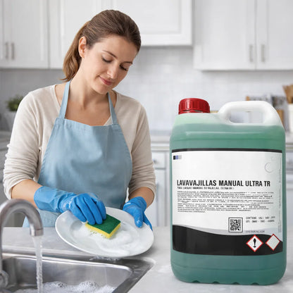 Ultra TR Detergente per Lavastoviglie Potere Sgrassante, Uso Professionale e Domestico 5 Litri + Regalo