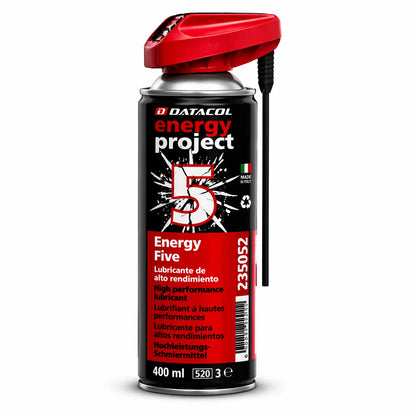 Datacol Lubrificante Spray Multiuso 5-in-1, ad Alte Prestazioni e Lunga Durata, Sciogli-grippa Universale, Rimuove la Ruggine e Protegge dalla Corrosione, 400 ml