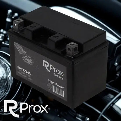 YTZ14S AGM Batteria per Moto ad Alta Potenza 12V 11,2Ah 230Amp. Massima Potenza di Avviamento. Batteria RC Prox Prodotta in Europa.