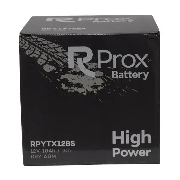 Batteria per moto YTX12-BS AGM ad alta potenza 12V 10Ah 180A. Massima potenza di avviamento. Batteria RC Prox prodotta in Europa.