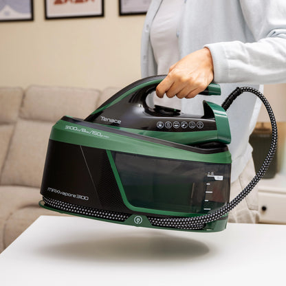 Ferro da Stiro con Caldaia Maxivapore Tenace 3100W – 8 Bar di Pressione, Filtro Anticalcare Estraibile e Piastra Antiaderente – Sistema Stirante Professionale con Blocco di Sicurezza