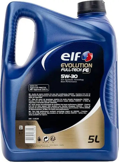 ELF 5W30 FULLTECH FE Lubrificante per Motore 5 Litri.