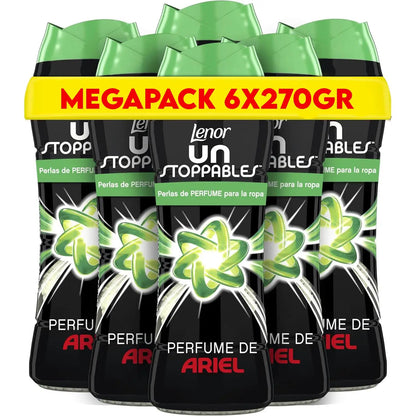 Confezione Lenor Unstoppables ARIEL Perle Profumate per il Bucato - 6X270GR - Ammorbidente per Vestiti