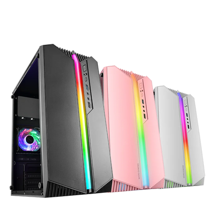 Mars Gaming MC-S1, custodia compatta per PC da gioco Micro-ATX, 12 modalità ARGB anteriore, finestrino laterale, supporto raffreddamento liquido, ventola FRGB, scatola ARGB nera, bianca o rosa