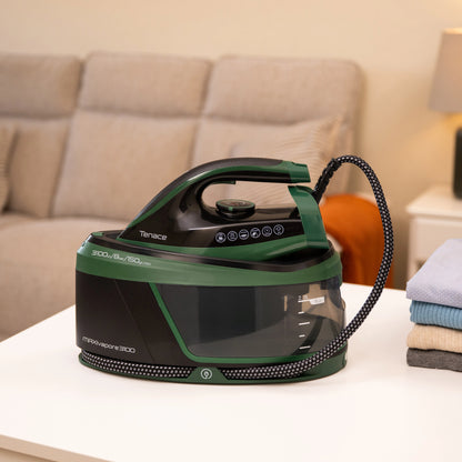 Ferro da Stiro con Caldaia Maxivapore Tenace 3100W – 8 Bar di Pressione, Filtro Anticalcare Estraibile e Piastra Antiaderente – Sistema Stirante Professionale con Blocco di Sicurezza