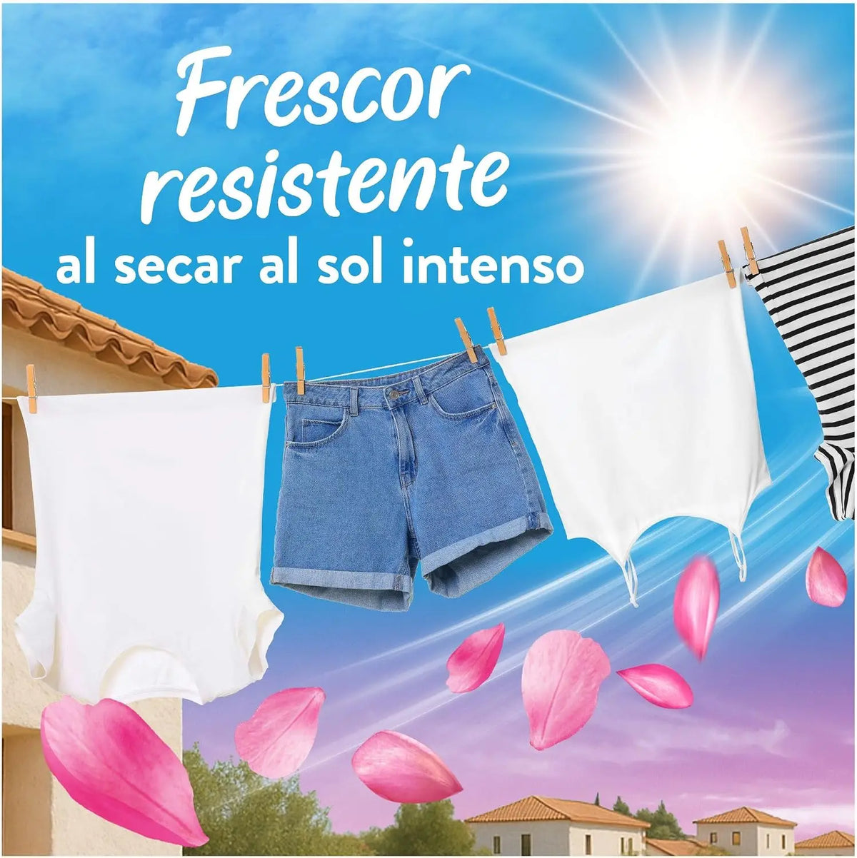 Lenor Freschezza Alpina o Freschezza Fiori Selvatici Resistente all'Essiccazione in Ambienti Umidi o Sole Intenso 8x700ml