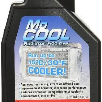 MOTUL MOCool 
 Additivo per il raffreddamento del motore 
 Riduce la temperatura del motore fino a 15 ° C (30 ° F) 
 Migliora lo scambio termico 
 Liquido refrigerante concentrato 
 Contenitore da mezzo litro.