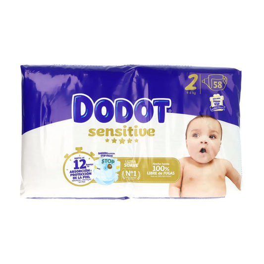 Dodot Sensitive Taglia 2 4-8 Kg 58 Unità
