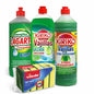 Confezione Lavastoviglie - Lagarto Ultra 750ml + Kiriko Ultra Concentrato 750ml + Kiriko Extra Concentrato + Potere Sgrassante 1L + Spugne Lavapiatti Videla x5 Unità