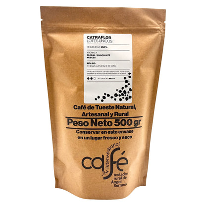 CAFFÈ SENZA INTERMEDIARI - 100% Honduras - CatraFlor - Ideale con latte o solo - Intensità di sapore media - Tostato e confezionato fresco - 1Kg o 500g Macinato per macchine da caffè multiuso