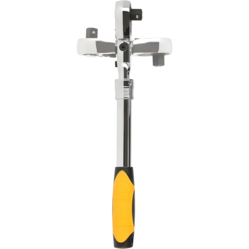 Chiave a carrucola articolata reversibile con 3 posizioni 175/200/225 mm per automazione - FORCH testa articolata blocco in 10 posizioni dentatura fine - chiave telescopica con punto di blocco
