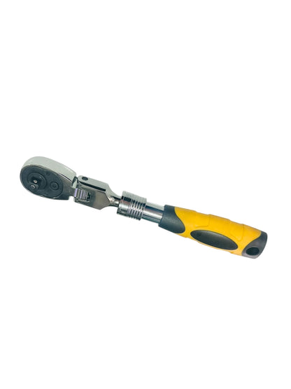 Chiave a carrucola articolata reversibile con 3 posizioni 175/200/225 mm per automazione - FORCH testa articolata blocco in 10 posizioni dentatura fine - chiave telescopica con punto di blocco