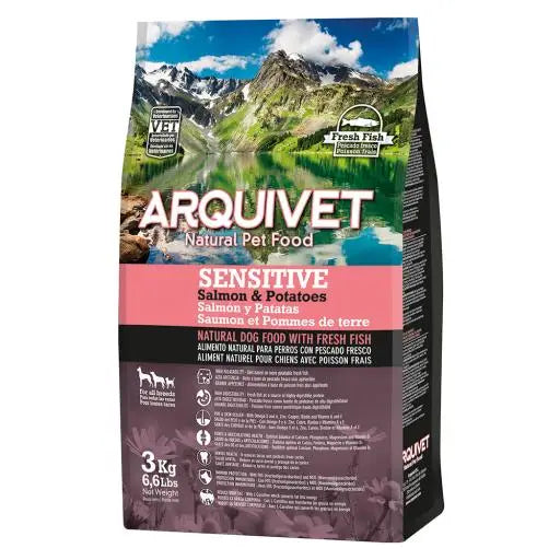 Arquivet Sensitive Cibo per Cani Adulti Salmone e Patate (Cani, Cibo, Cibo) - 12 KG