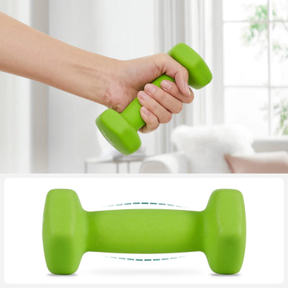 SONGMICS Set di Manubri, 3 Paia, 2 x 1kg, 2 x 2kg, 2 x 3kg, Supporto per Riporre, Palestra e Bodybuilding, Rivestimento Antiscivolo in Neoprene